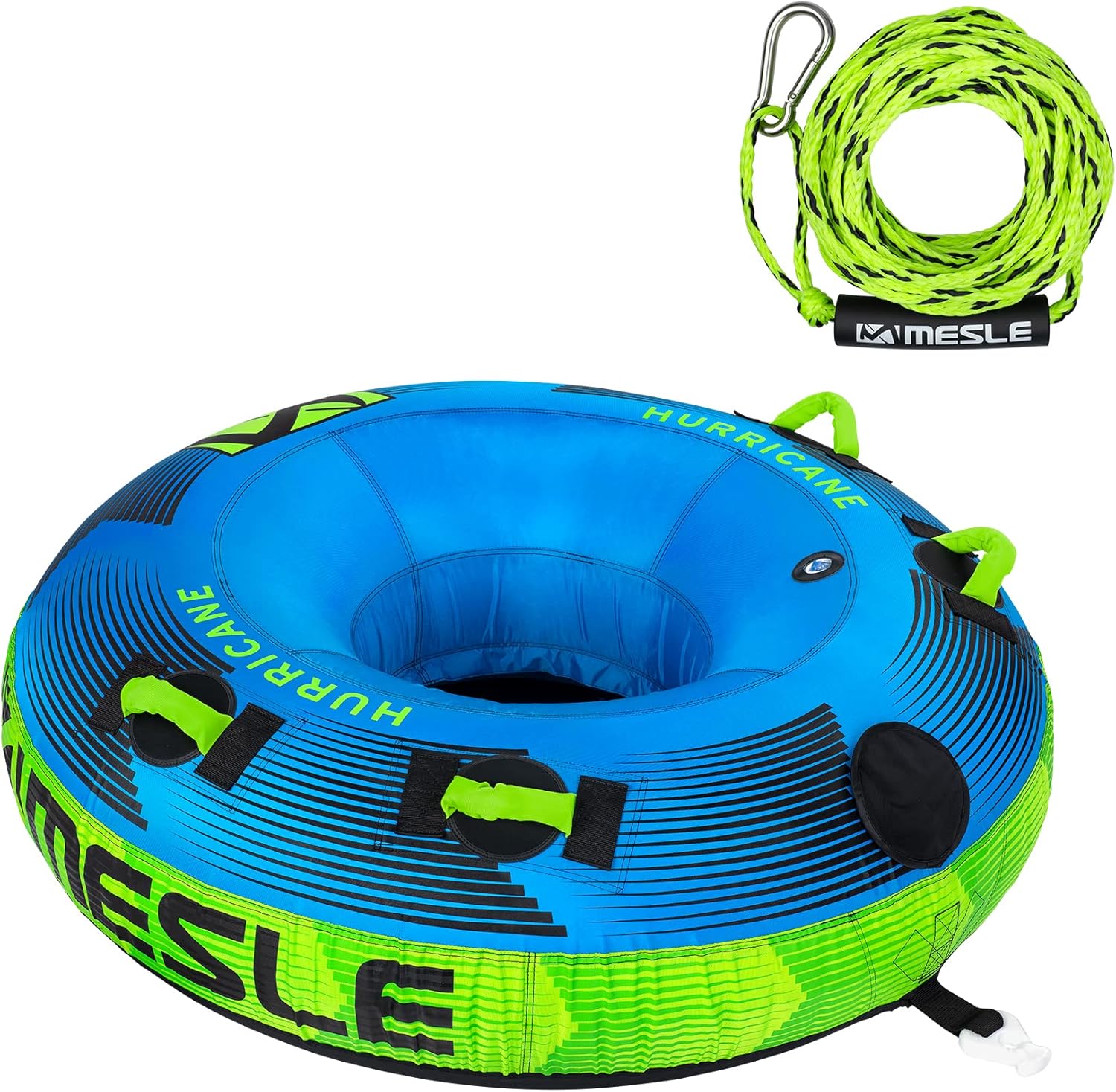 Bouée Tractée Hurricane 1-2 Personnes avec Corde pour Bateau & Jet Ski 1 Bouée Tractée Hurricane 1-2 Personnes avec Corde pour Bateau & Jet Ski