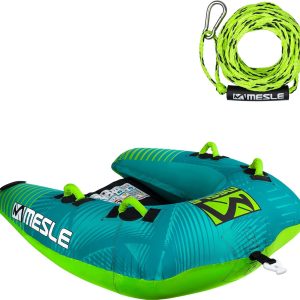 Pack Bouée Gonflable Wakester 1-2 Places avec Corde pour Bateau & Jet Ski
