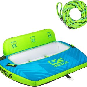 Pack Bouée Tractée 1-3 Places avec Corde pour Bateau & Jet Ski
