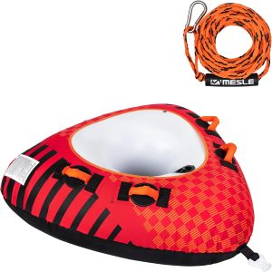 Pack Bouée Tractée Delta 1P avec Corde, Gonflable pour Bateau & Jet Ski.